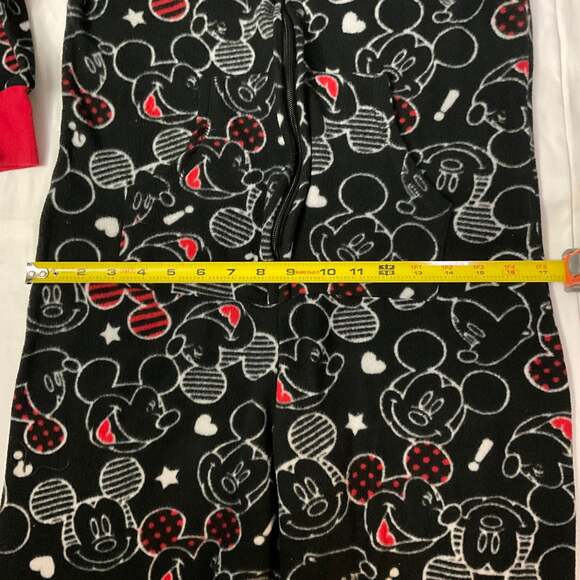 Disney Mickey Mouse One Piece Pajamas Sleepwear Footed (3-5) Juniors Kidcore - Picture 6 of 8